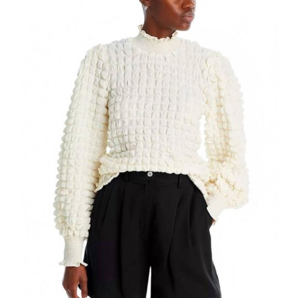 Endless Rose Tops - Endless Rose Women's Textured Mock Neck Topsz Xtra Small